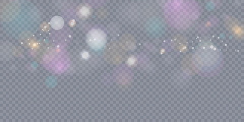 Wall Mural - sparkling glare light effects with colorful shimmer. beautiful lens flare effect with bokeh, glitter
