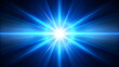© SHAHIN - Bright blue light rays emanating from a central point abstract energy