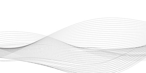 Wall Mural - abstract wavy gray blend liens design on white background. digital frequency track equalizer. vector