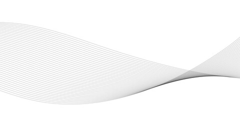 Wall Mural - abstract wavy gray blend liens design on white background. digital frequency track equalizer. vector