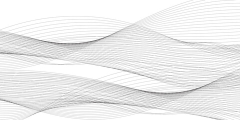 Wall Mural - abstract wavy gray blend liens design on white background. digital frequency track equalizer. vector