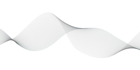 Wall Mural - abstract wavy gray blend liens design on white background. digital frequency track equalizer. vector