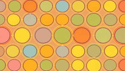 Wall Mural - abstract seamless chain of interlaced circles; geometric, decorative, horizontal, vertical lines, re