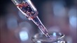 © Justlight - Medium shot emphasizing hydrogelencapsulated stem cell suspension being injected into a spinal cord tissue simulator background softly out of focus to stress technique.