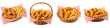 © Totomonk - Fried chicken tender with French fries in wicker basket lined with red and white checkered paper, crispy and golden food meal