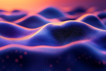 Wall Mural - colorful abstract waves display intricate patterns in digital art.