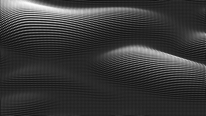 Wall Mural - point wave smooth texture. abstract dot background. technological cyberspace background.