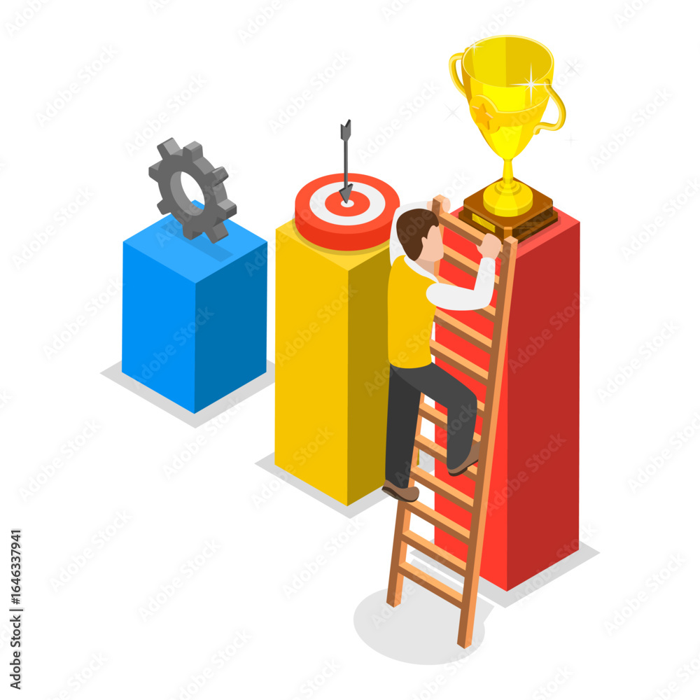 3D Isometric Flat Vector Illustration of Web Project And Applications ...