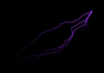 Wall Mural - abstract image of purple lightning bolts streaking across a black background. the energy is dynamic 