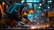© Yultoms95 - professional welder working on construction site wearing mask