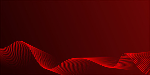 Wall Mural - abstract red gradient background with shining lines waves. modern background for banner, poster, cov