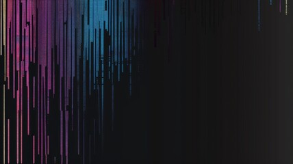 Abstract style of electric pixel particle of musical sound in cyberspace theme with data digital technology design and the dynamic light graphic represented music wave movement with beat flow. AIG53.