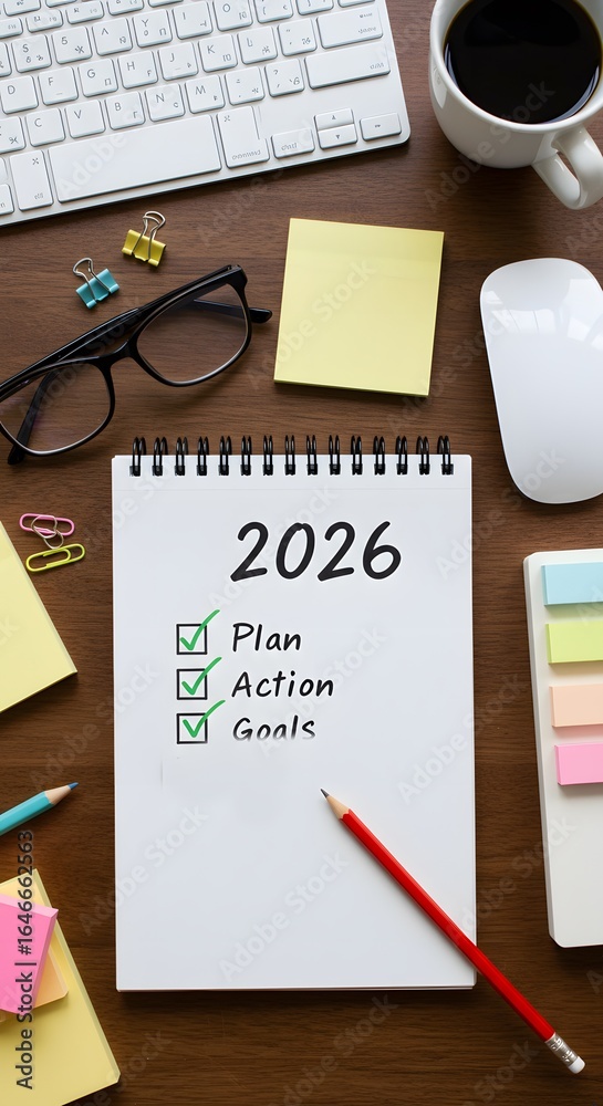 Fotografie 2026 Happy New Year Resolution Goal List and Plans Setting ...