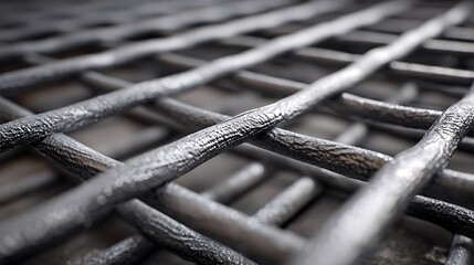 Metal Grid Abstract Macro Steel Wire Mesh Material