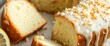 © Prisana - Sliced coconut lemon cake, showcasing moist crumb and glaze,  yellow,  dessert food