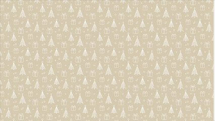 A modern set of Christmas-themed icons in a minimalist line art style, featuring simple festive symbols on a warm beige backdrop for a chic holiday aesthetic.