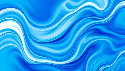 Wall Mural - Abstract blue and white wave pattern, dynamic flowing design, curl, wave