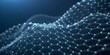 © Nazmul Islam - Abstract visualization of a shimmering undulating graphene lattice structure with glowing nodes and interconnected hexagonal patterns against a dark blue background