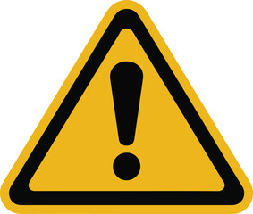 Wall Mural - exclamation danger sign
