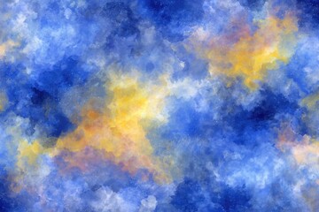 Wall Mural - Abstract Watercolor Space Background With Colorful Nebula