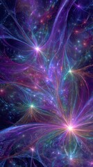 Wall Mural - Abstract Colorful Space Nebula Design