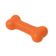 © Naibullah - Photo of a textured orange dog bone chew toy with raised nubs, isolated on a transparent background, designed for dental care, play, and entertainment for pets