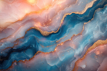Wall Mural - hyper-detailed opalescent surface with luxe highlights