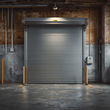 garage door in a parking garage