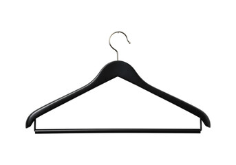 Isolated wooden clothes hanger on transparent and transparent background