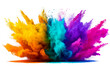 © abdur - Rainbow dust powder explosion transparent PNG, isolated background. Dynamic blast eruption, vibrant colorful effect, lgbt, party, celebration, festival, color run element