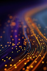 Wall Mural - Abstract glowing technology background with circuit lines and vivid colors