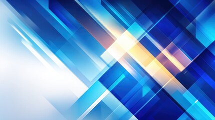 Wall Mural - abstract blue geometric background with layered shapes creating a dynamic and modern visual effect