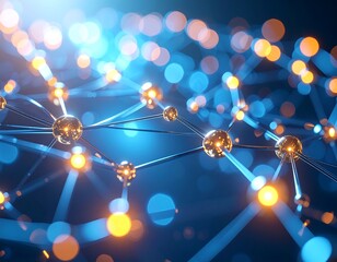 Abstract network of interconnected nodes