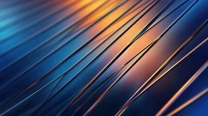 Wall Mural - abstract composition of vibrant blue and orange lines creating a dynamic visual effect