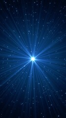 Wall Mural - abstract blue background with space stars and light rays animation, night starry sky science and technology vertical social media motion background