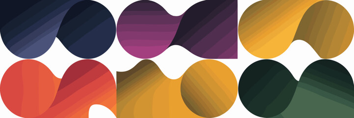 chaotic duo-tone abstract blob set with vibrant overlapping shapes – great for editorial layouts, te