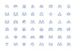 © Vintage Studio - Modern minimal community icons with editable vector strokes—featuring communication, unity, trust, support, social connection, teamwork, human interaction, collaboration, network and more.