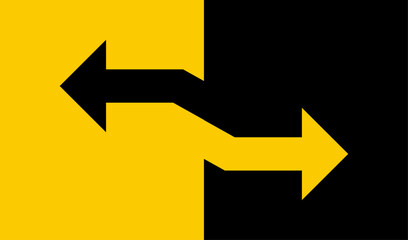 Abstract Opposite Direction Arrows with Geometric Background in Neutral Tones

