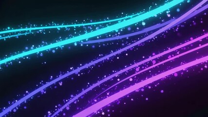 Wall Mural - bright neon light trails flowing across a dark background, creating a vibrant and dynamic visual exp