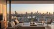 © Imtiaz - Modern london apartment with panoramic city views in UK showcasing modern elegance