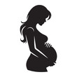 © Sufian - Elegant Pregnant Woman Silhouette Vector Design