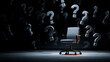 © jiratip - Office chair surrounded by floating question marks, symbolizing leadership pressure