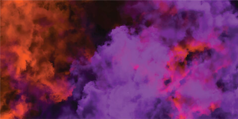 Wall Mural - Abstract artistic blend of orange purple and pink hues creating a dreamlike smoky and cloudlike background composition