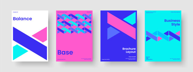 Wall Mural - isolated brochure design. geometric flyer layout. creative banner template. business presentation. r