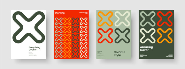 Wall Mural - creative business presentation template. geometric brochure design. isolated book cover layout. flye