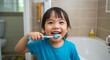 © Анастасия Макевич - happy child brushing teeth with a toothbrush