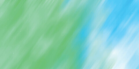 Wall Mural - Abstract watercolor wash background with green and blue diagonal brush strokes for design templates