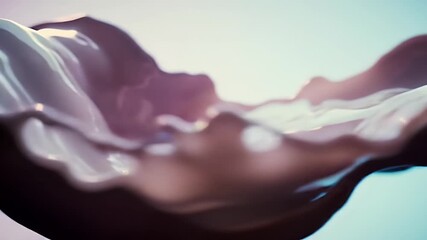 Abstract Flowing Liquid Forming Waves and Shapes in Soft Light Creative Background