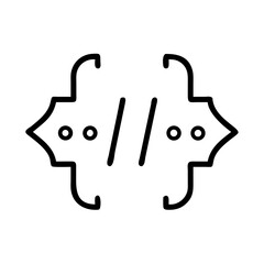Simple code comment icon.
