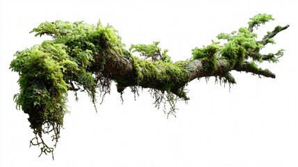 Serene Moss Covered Tree Branch - Perfect for Nature Enthusiasts and Design Projects